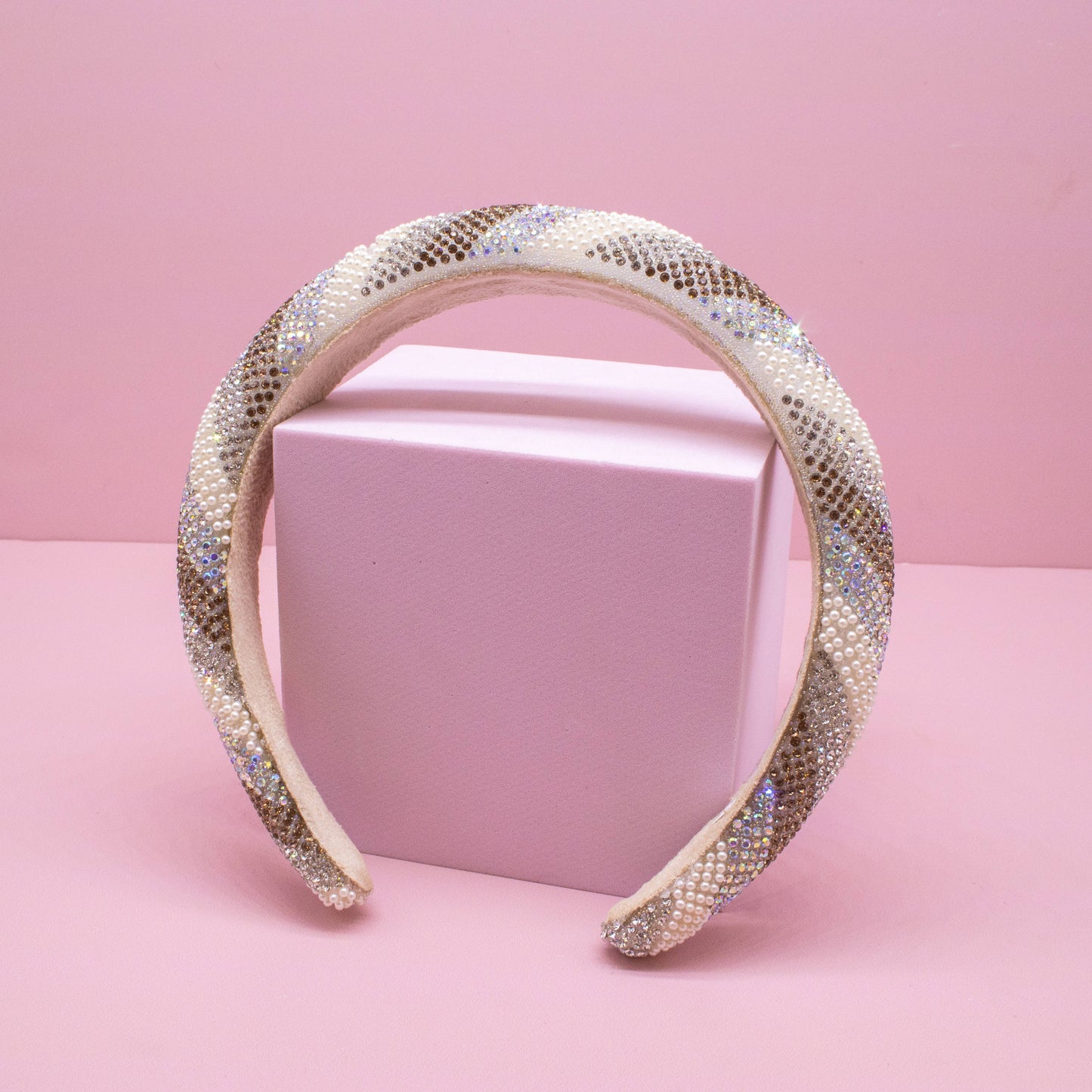 Girl's Chevron Rhinestone Headband