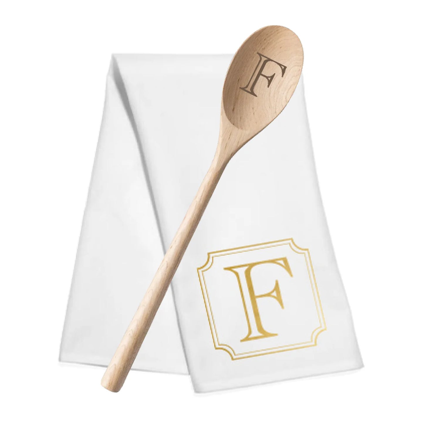 Initial Tea Towel & Spoon Set