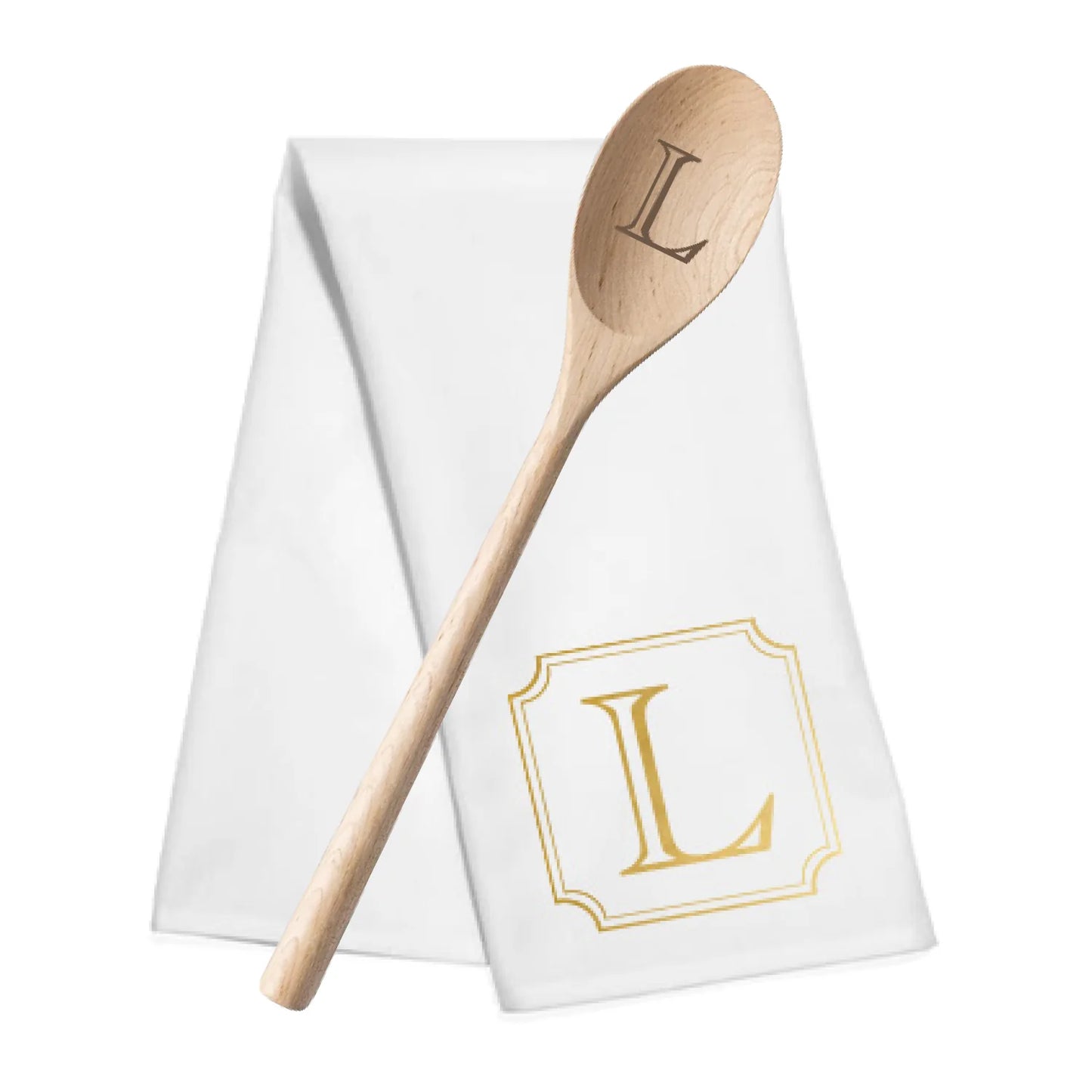 Initial Tea Towel & Spoon Set