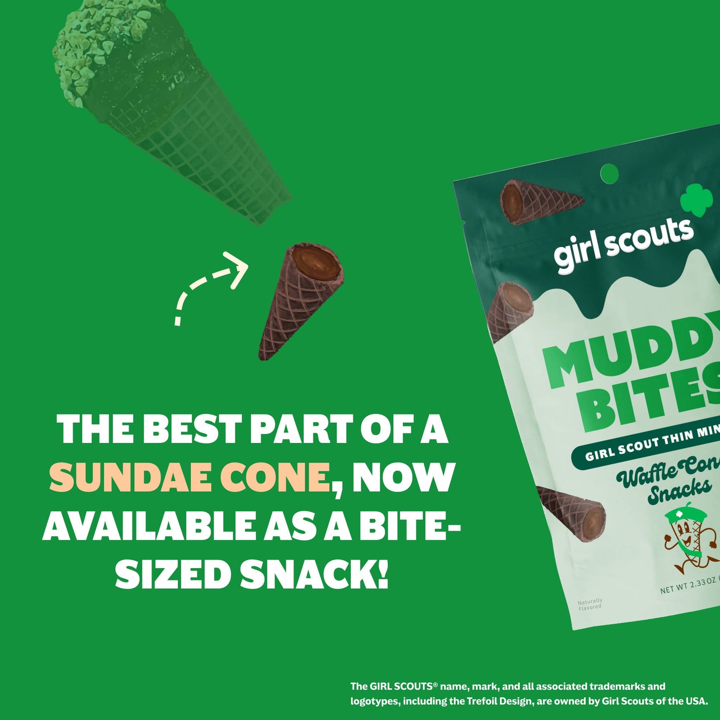 Muddy Bites Girl Scout Thin Mints™ Waffle Cones Snacks