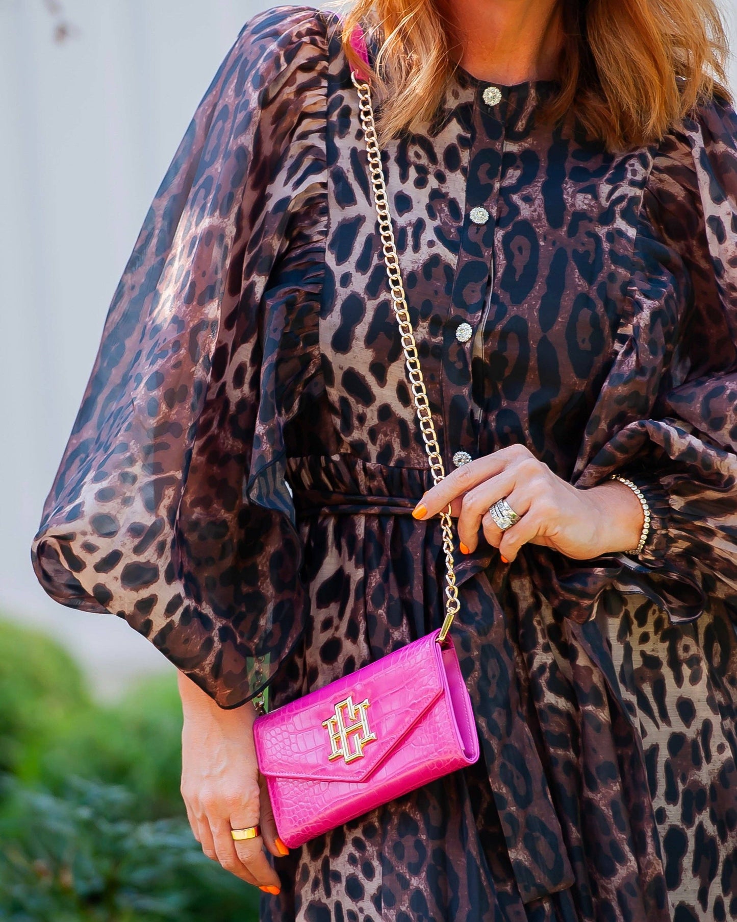 Carlington Clutch/Crossbody: Hot Pink