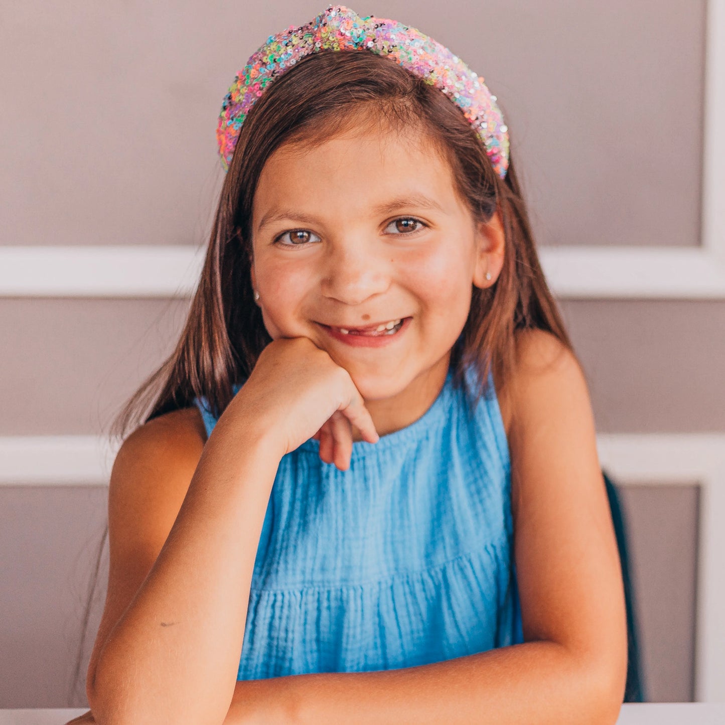 Girl’s Rainbow Sequin Headband