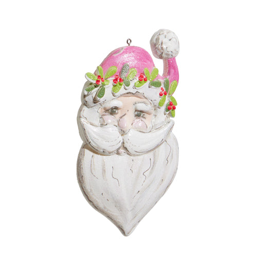 Pink Santa Ornament