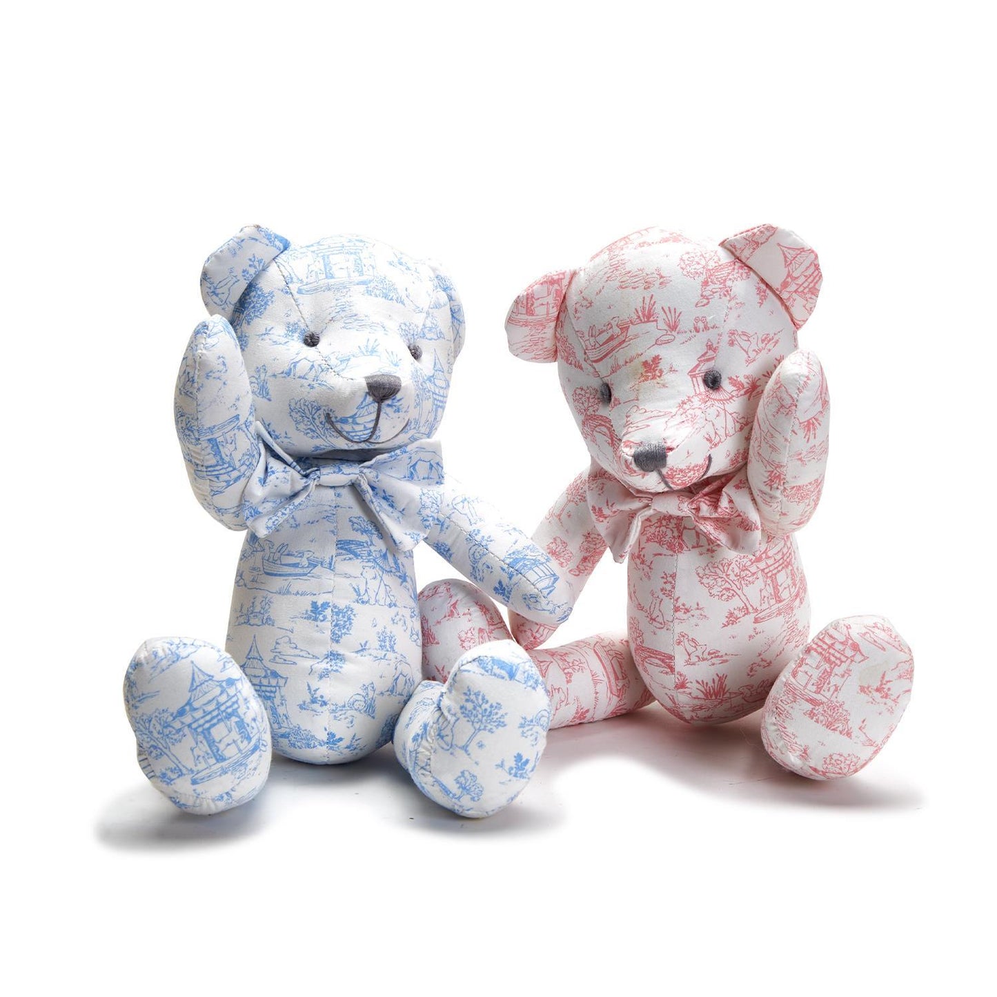 Toile Stuffed Bear