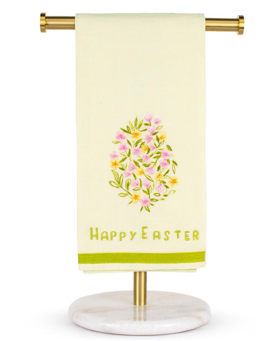 Happy Easter Floral Egg Hand Towel