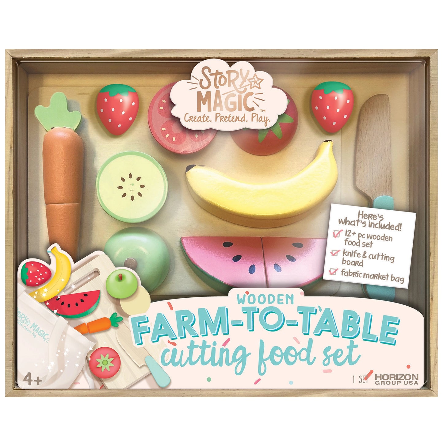 Wooden Pretend Food Play Set