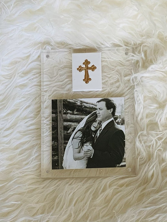 Acrylic Cross Photo Frame