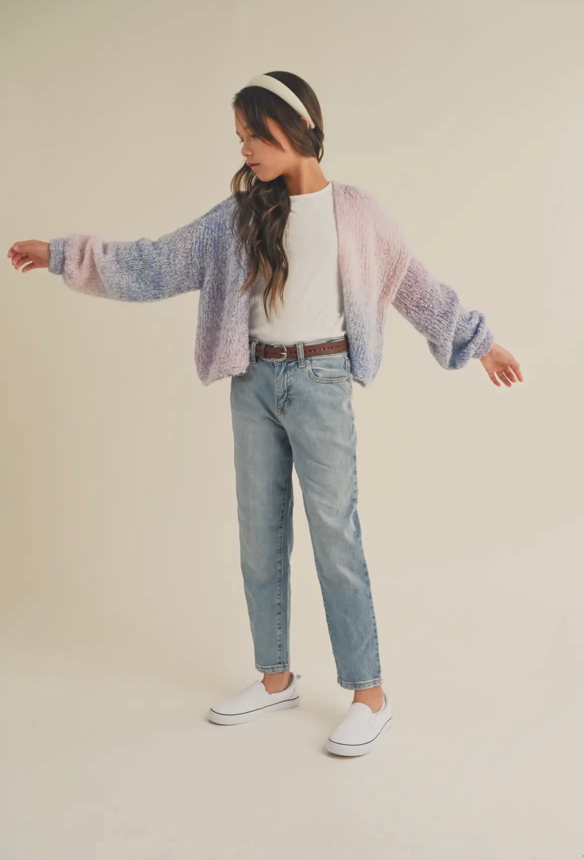 Pastel Multicolor Cropped Cardigan