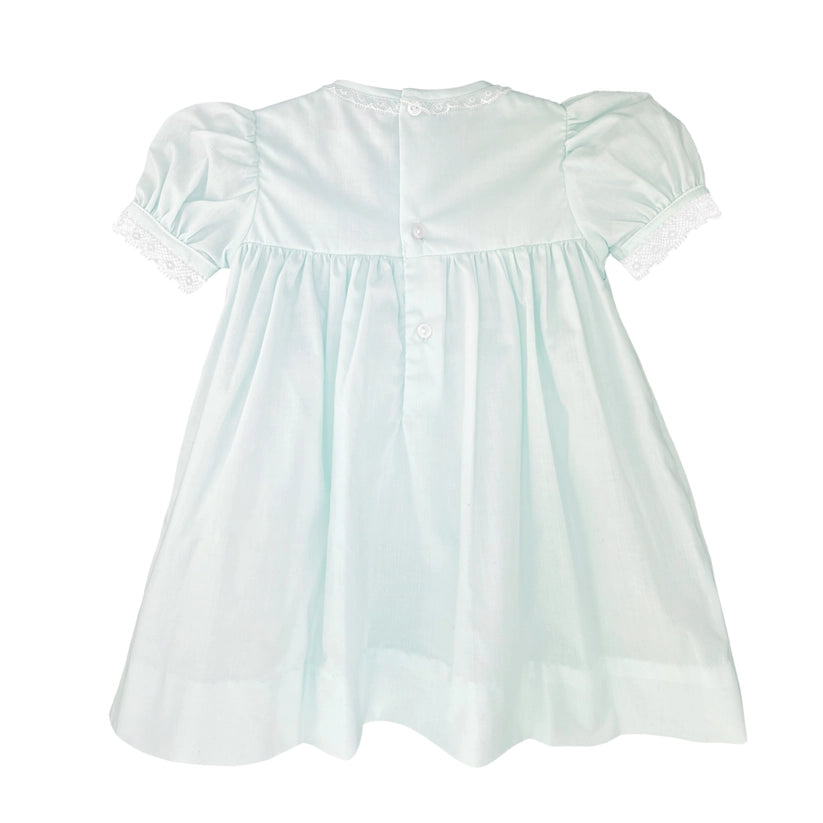 Mint Smocked Top French Lace Dress
