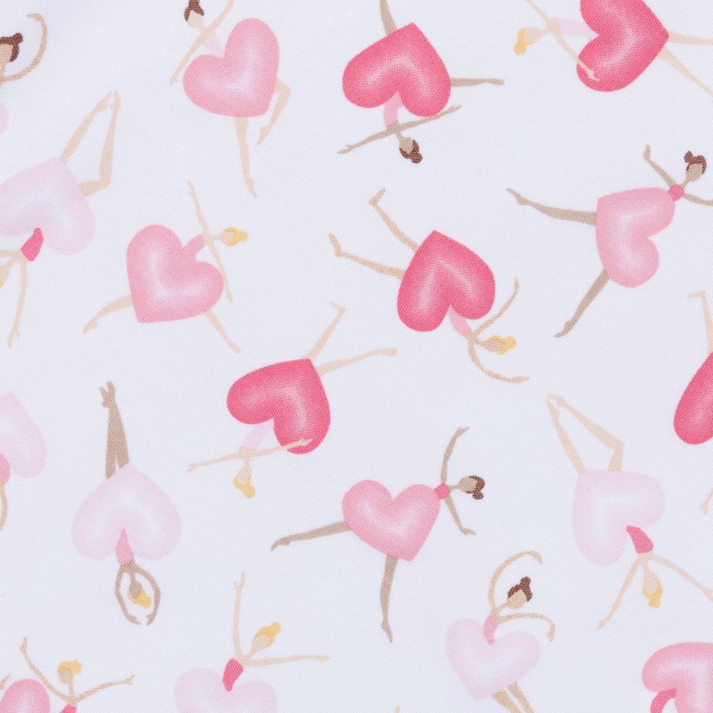 Dancing Hearts Ruffle Zip Footie