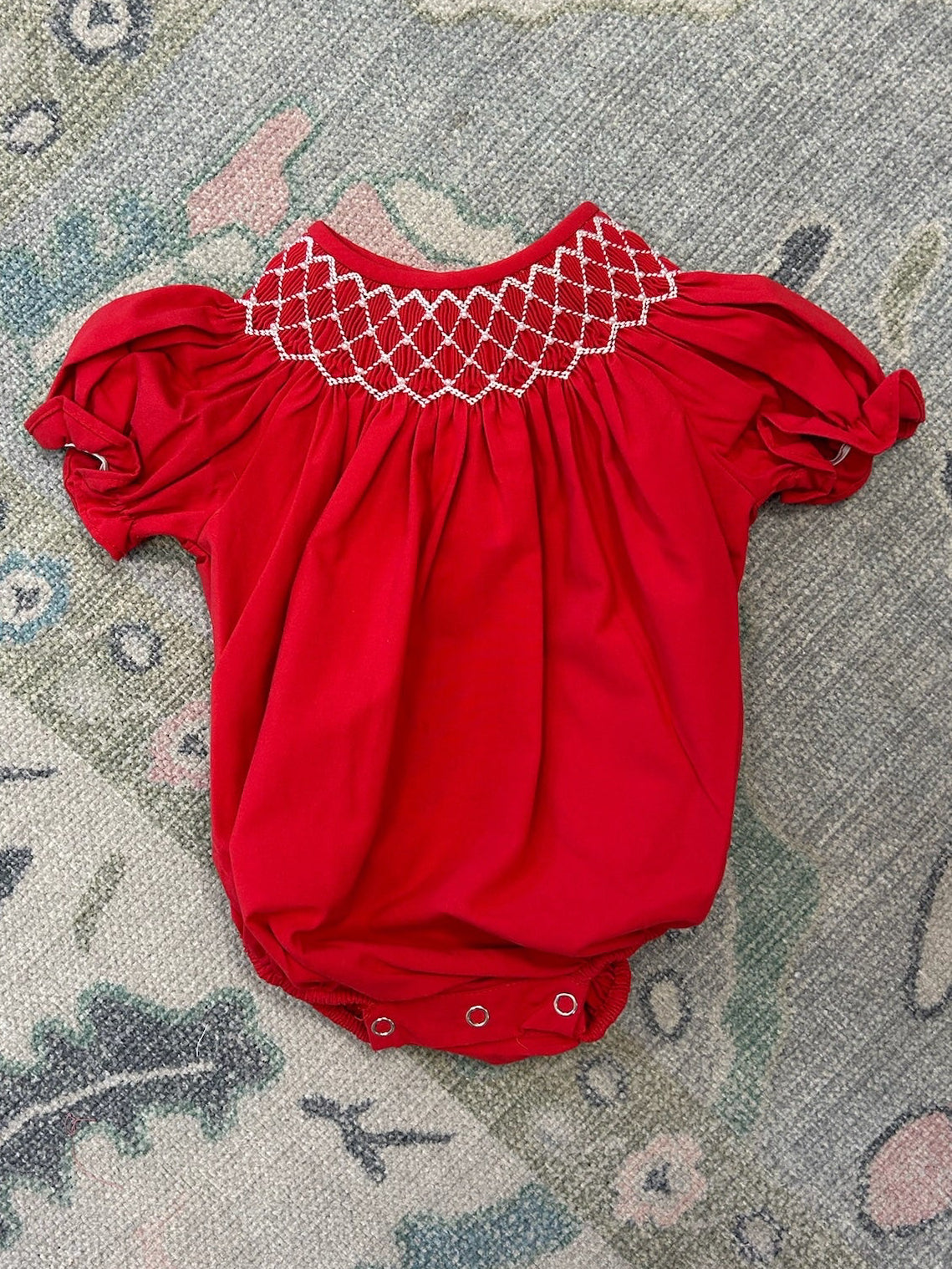 Catherine Red Bubble with White Pearl