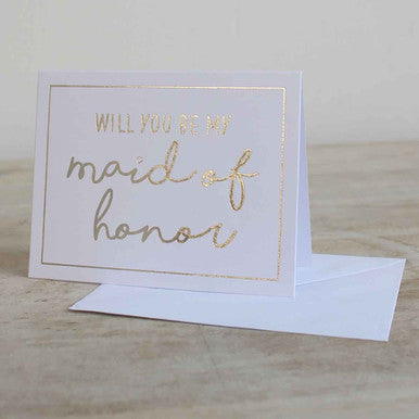 Maid Of Honor Card