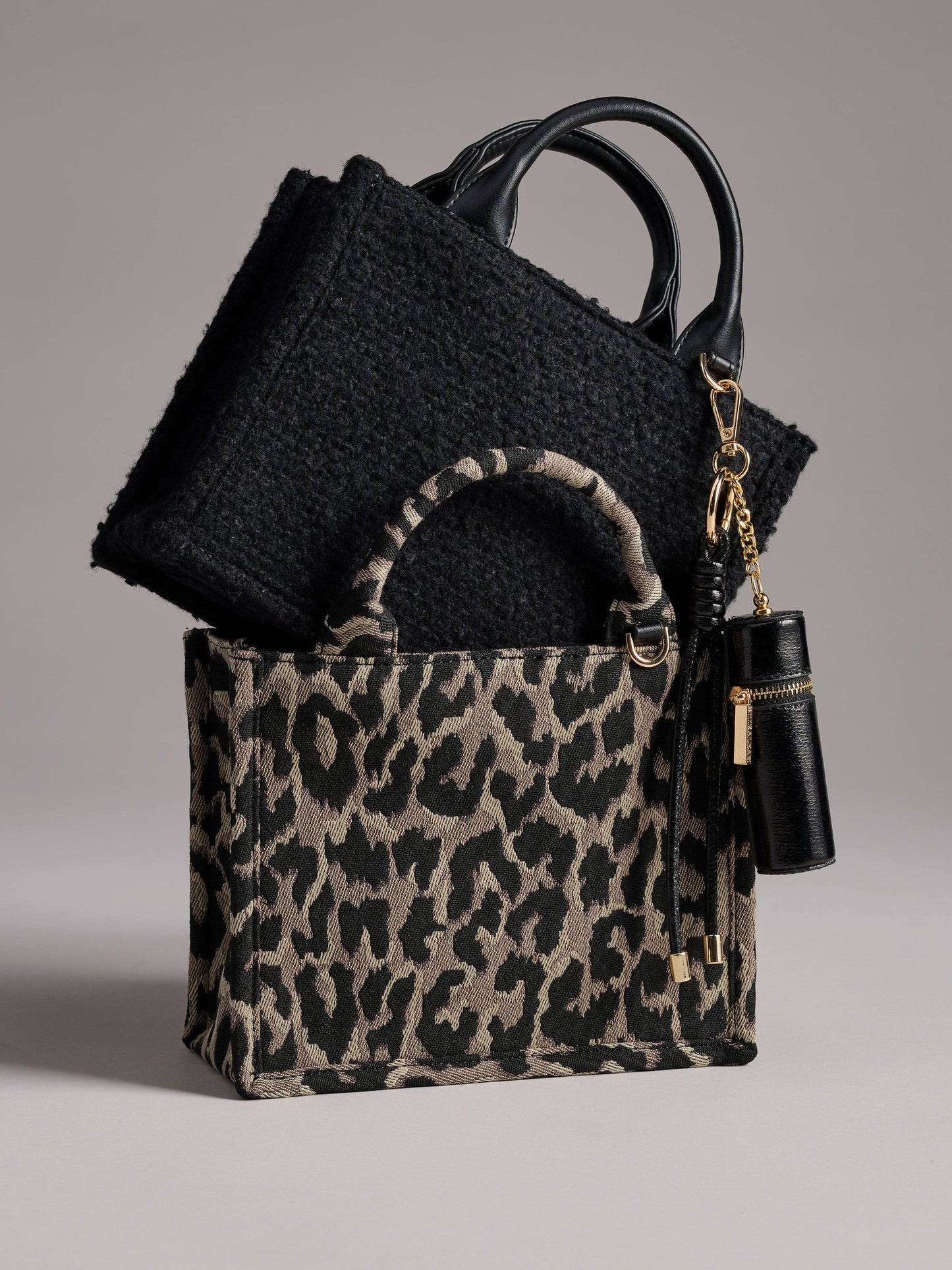 Silver Lipstick Holder Bag Charm/Key Ring