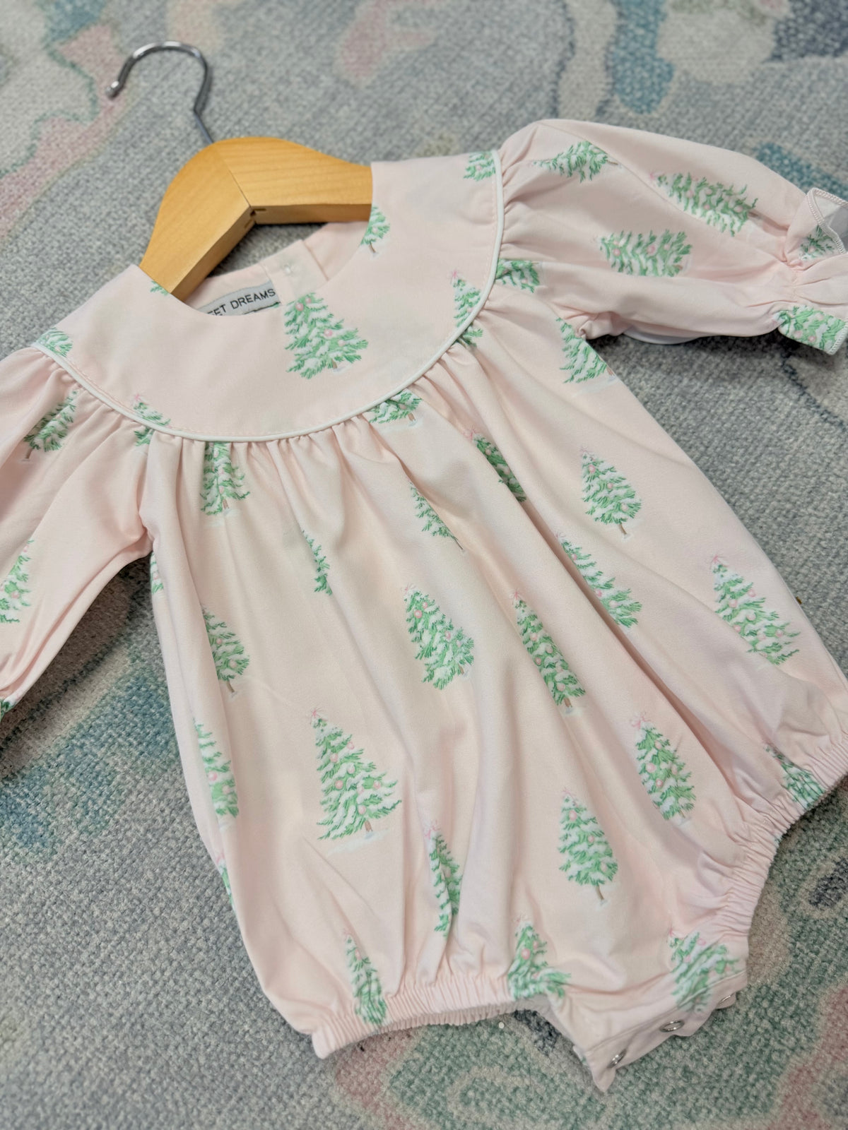 Christmas Tree Print Pink Bubble