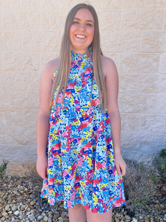 Best Day Ever Floral Halter Dress