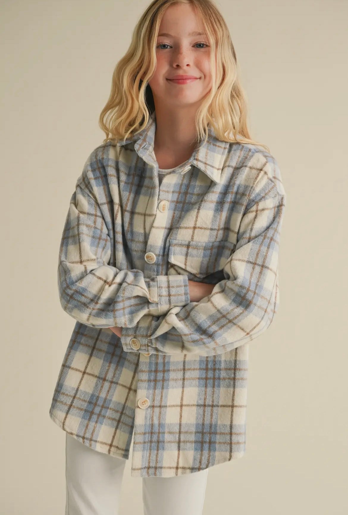 Blue Plaid Shacket