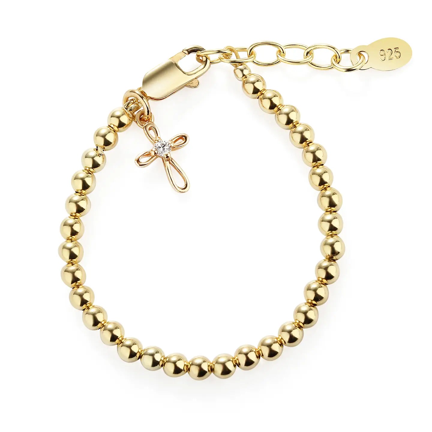 Lenox 14K Gold Plated Cross Baby Bracelet