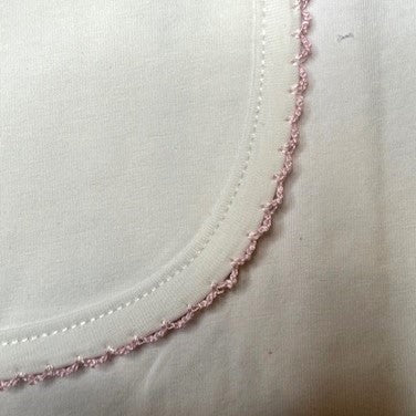 Pink Picot Trim Receiving Blanket