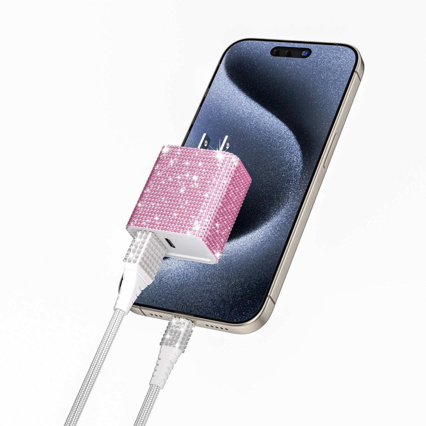 Pink Bling Wall Charger - USB/USB-C
