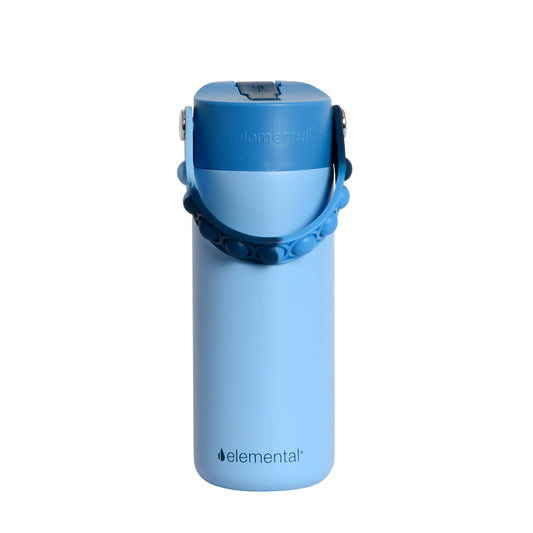 Kids Fidget Handle Water Bottle - Ocean Tie Dye