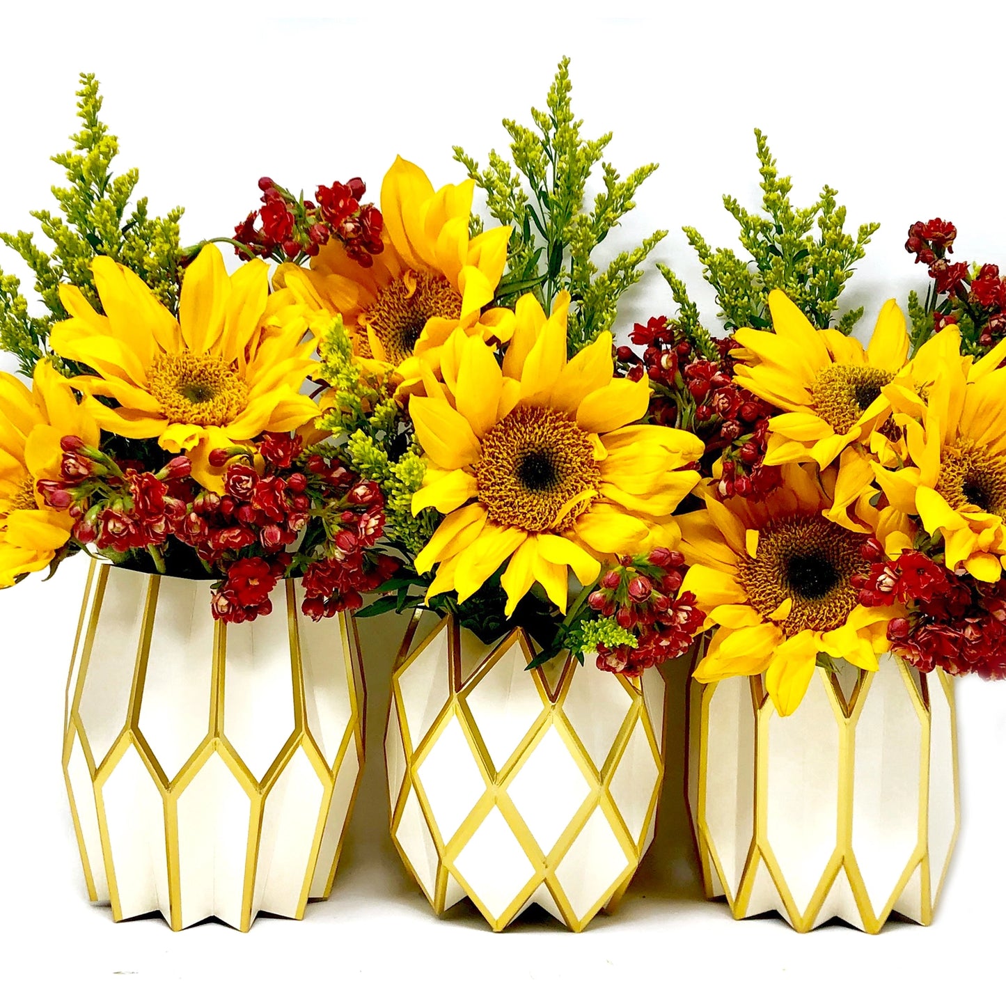 Gold Pearl Paper Vase Wraps