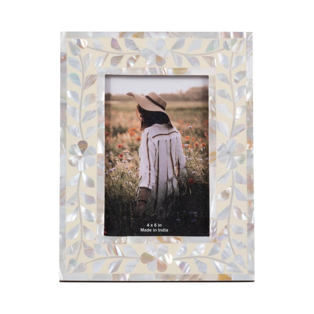 Mother Of Pearl 4x6 Photo Frame