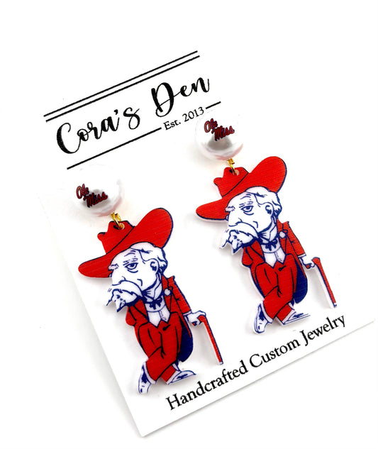 Ole Miss Rebels Earrings 