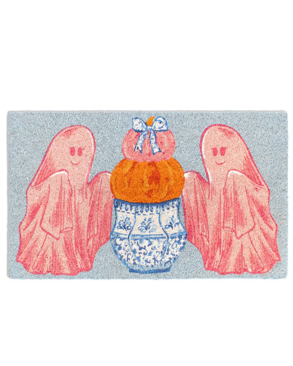 Friendly Ghost Coir Doormat