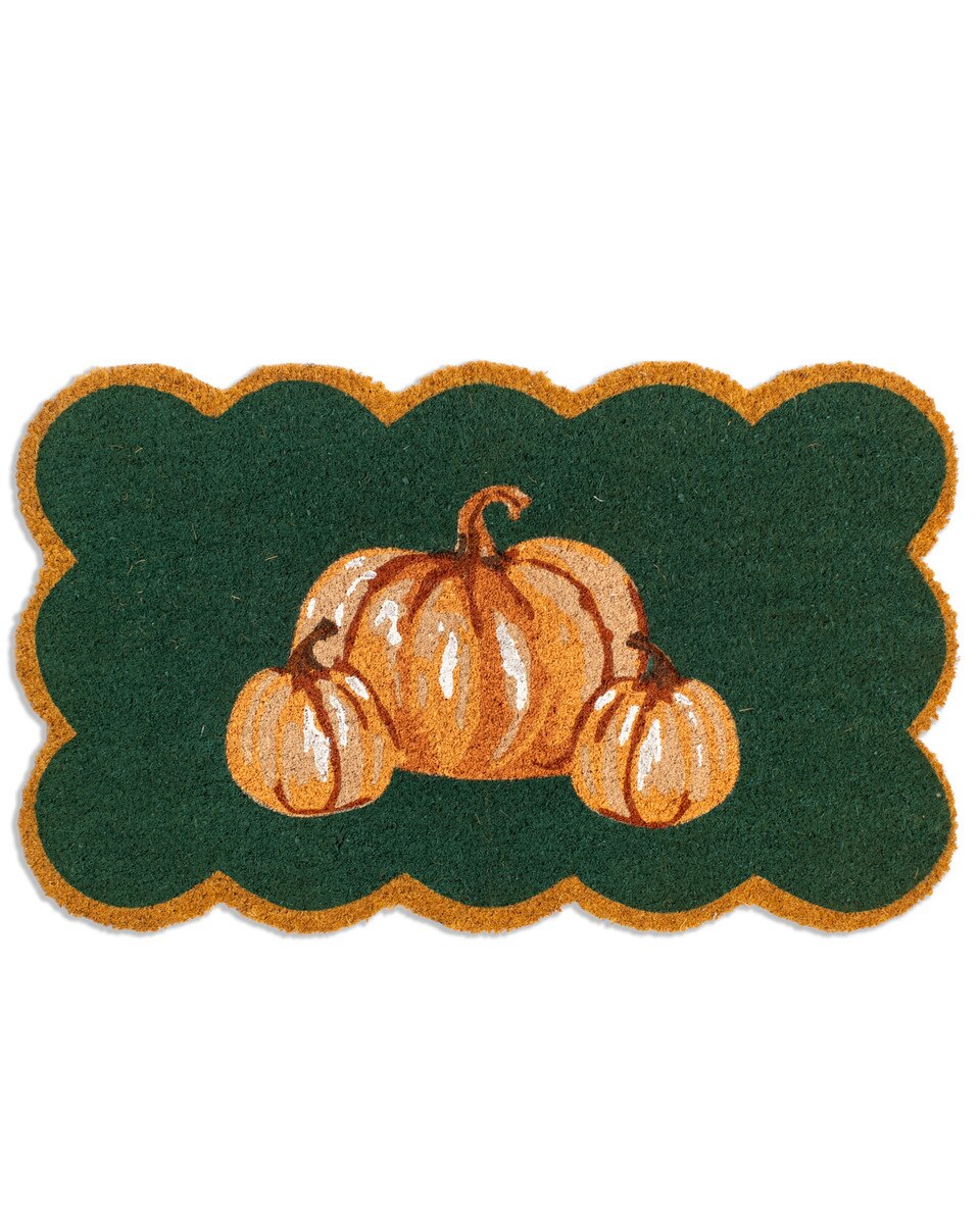 Scallop Pumpkin Coir Doormat