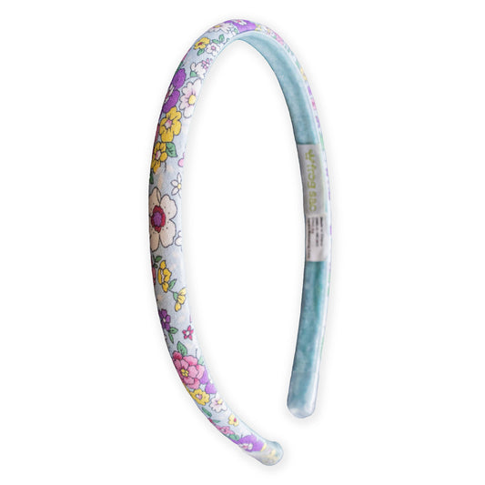 Girl's Aqua Thin Floral Headband