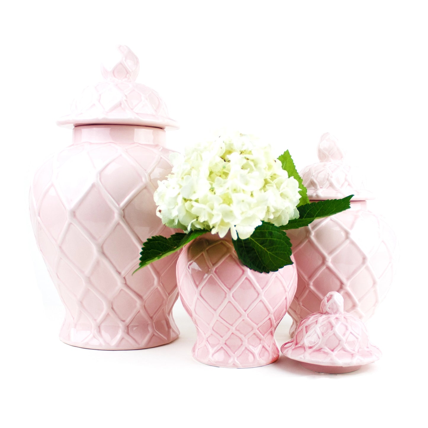 Large Light Pink Ginger Jar