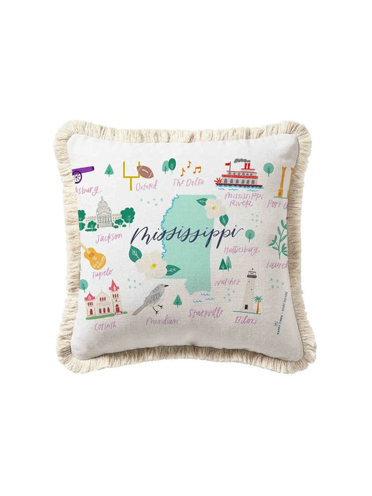 Mississippi Fringe Pillow