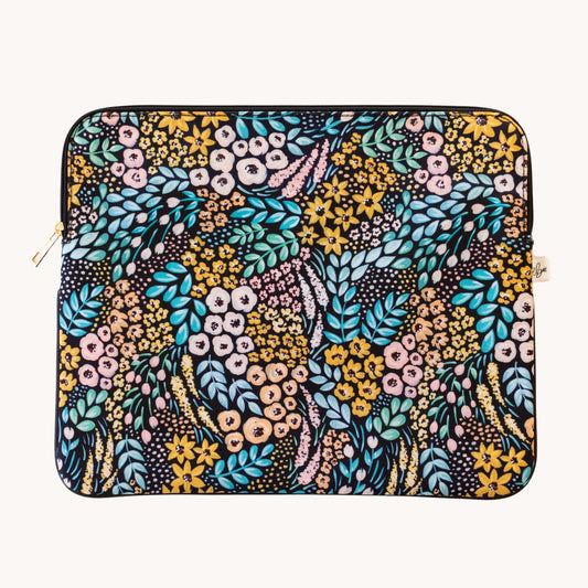 Black Floral 15" Laptop Sleeve