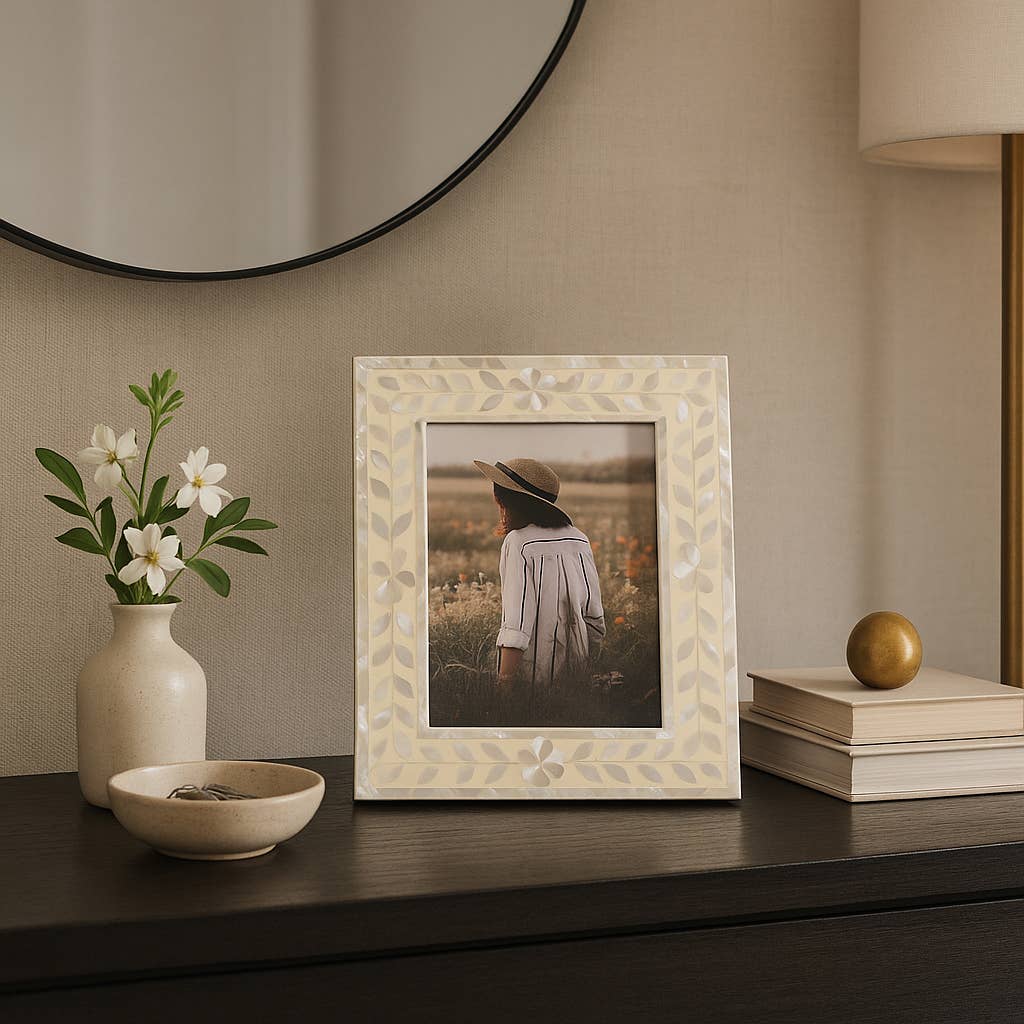 Mother Of Pearl 4x6 Photo Frame