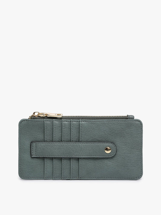 Dark Teal Saige Slim Cardholder Wallet