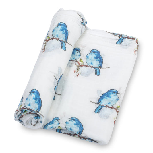 Bluebird Swaddle Blanket