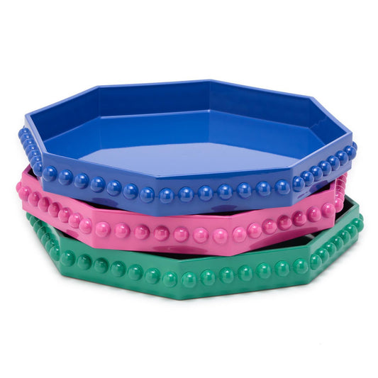 Octagon Hobnail Tray (Multiple Colors Available)