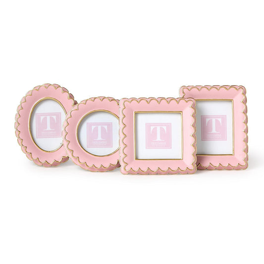 Pink Scalloped Mini Photo Frame