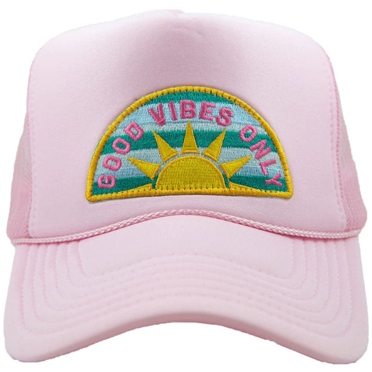 Pink Good Vibes Only Trucker Hat
