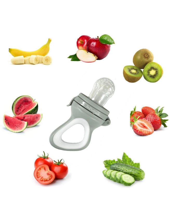 Teether & Fruit Feeder In Grey