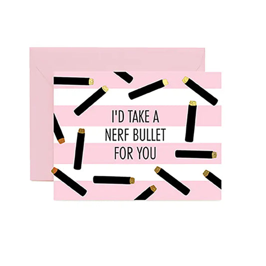 Nerf Bullet Greeting Card