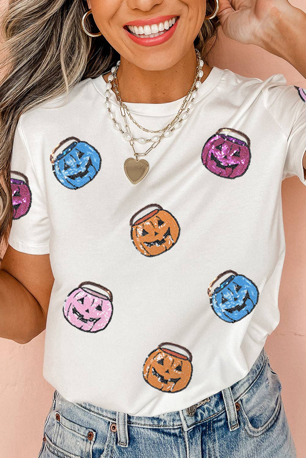 Sequin Pumpkin T-Shirt