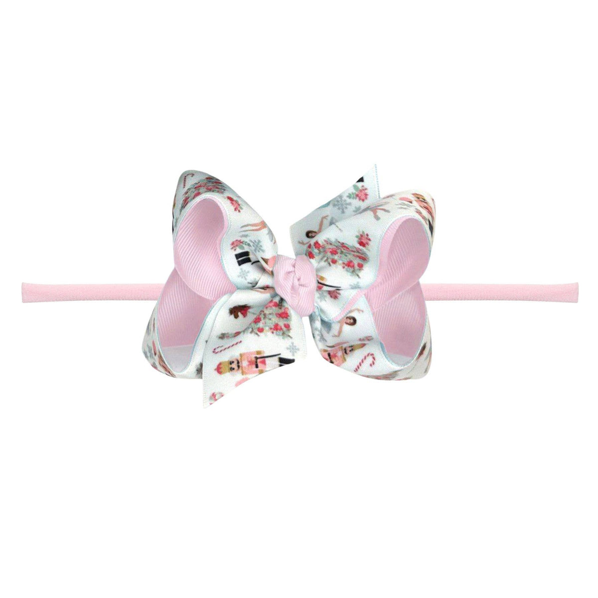 4.5" Large Pastel Nutcracker Headband Bow