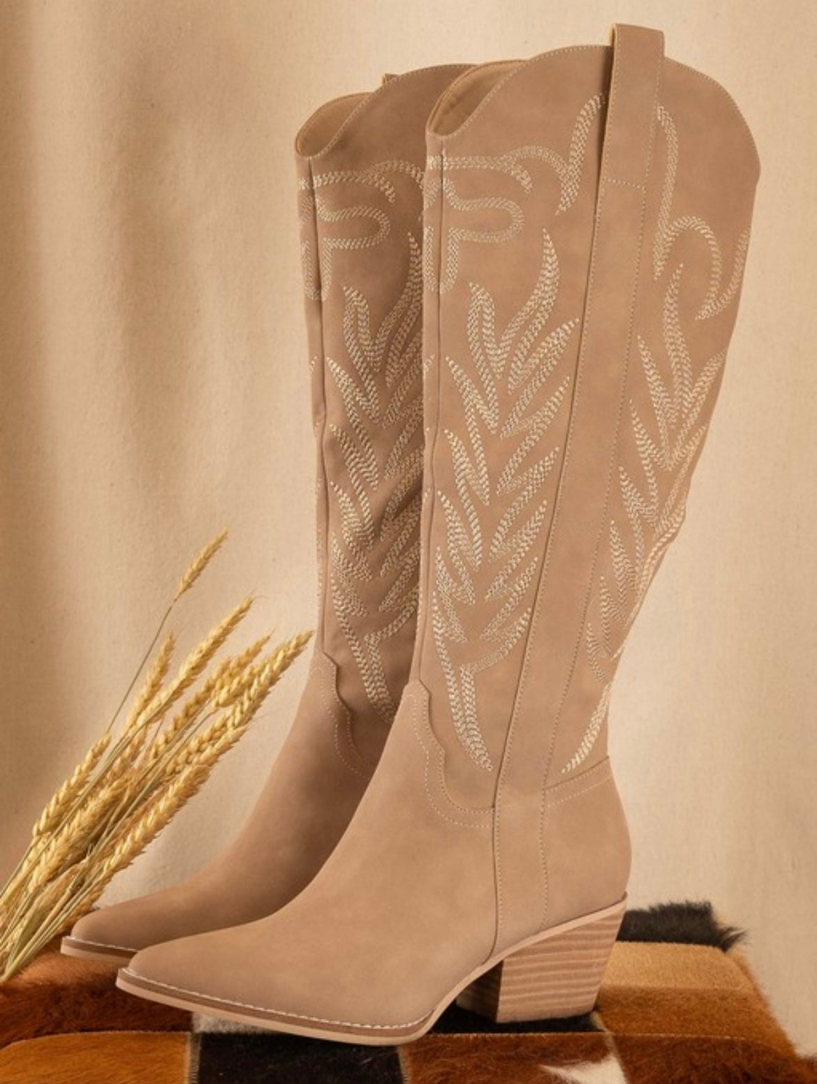 Samara Cedar Tall Western Boots