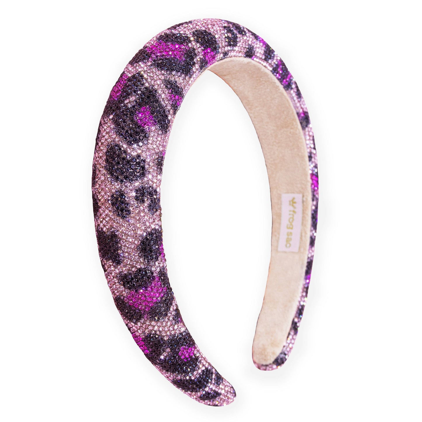 Girl's Purple Leopard Rhinestone Headband