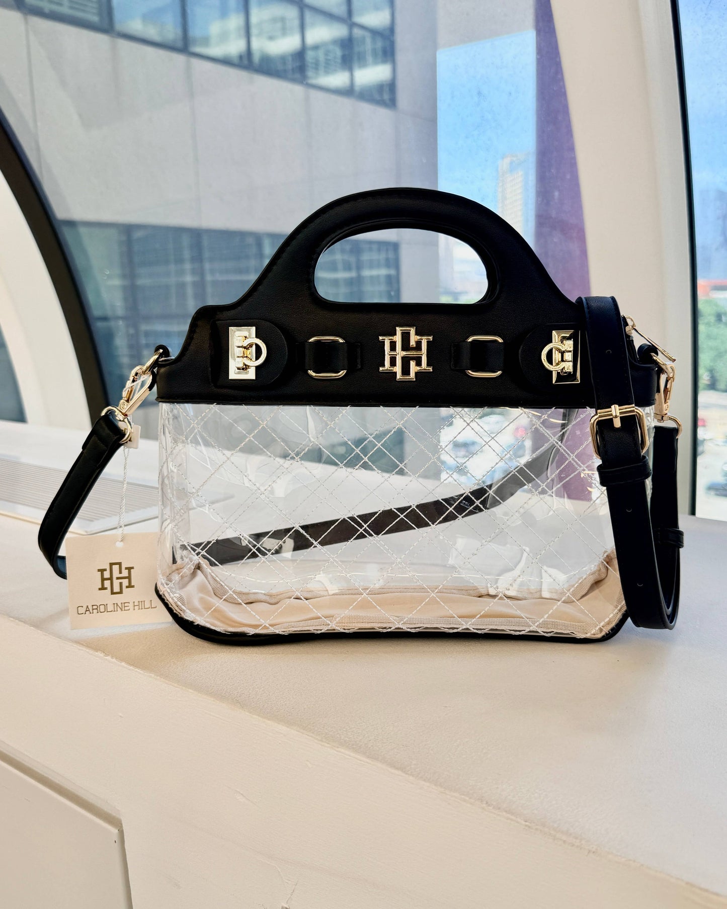 Ivy Clear Bag in Black