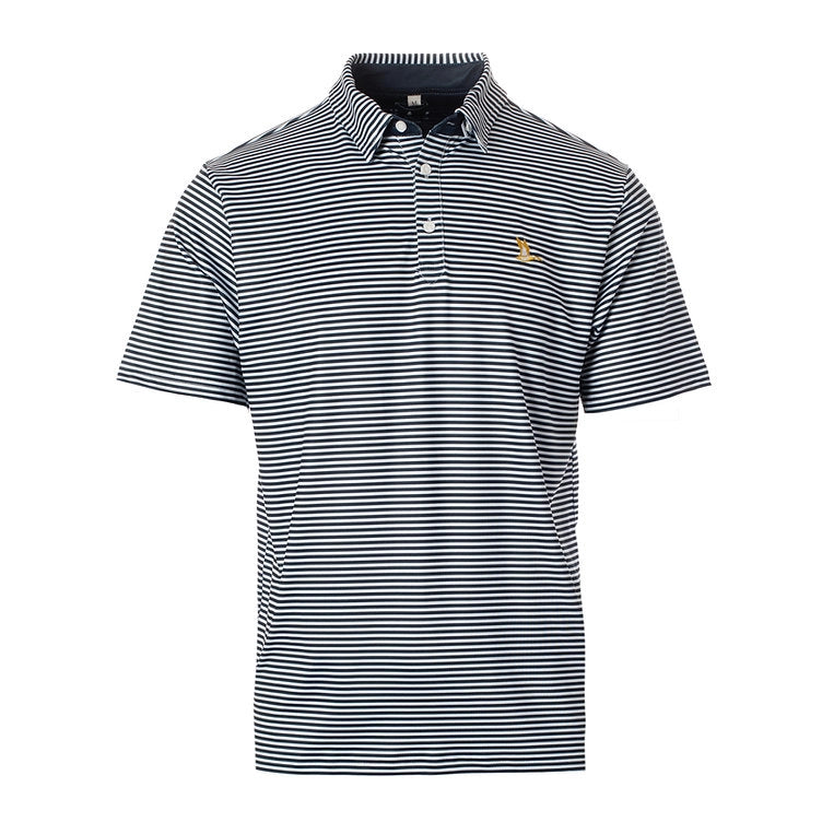 Roost Black Stripe Polo