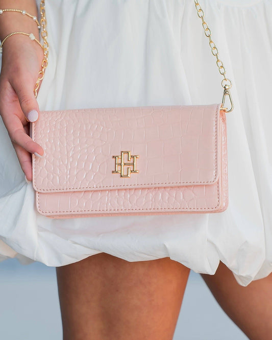 Brynleigh Clutch Crossbody - Blush Patent