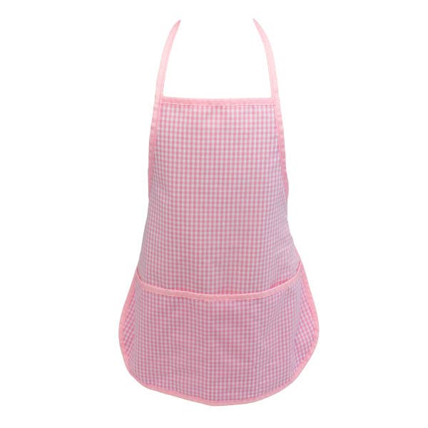 Pink Gingham Apron For Kids