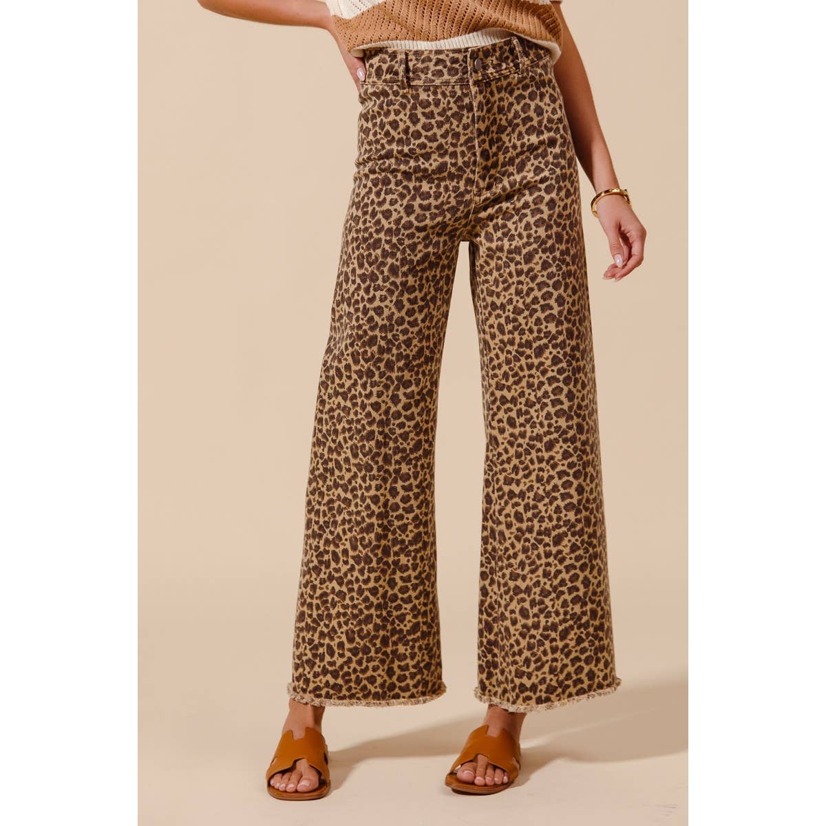 Can’t Be Tamed Mid Rise Leopard Denim Pants